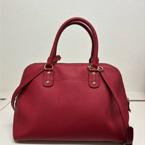Michael Kors Red Leather Satchel - Picture 2 of 7